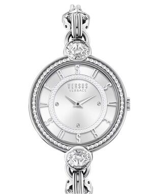 Versus Versace Silver and White Women's Bracelet Watch